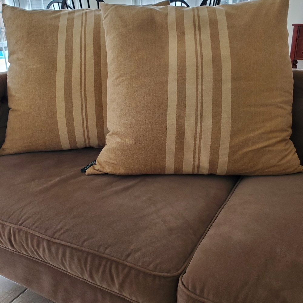 Ralph Lauren Tan Accent Pillows